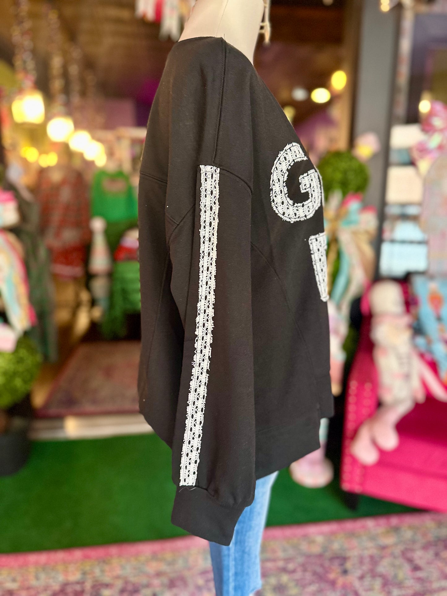 Black & White GAME DAY Pullover