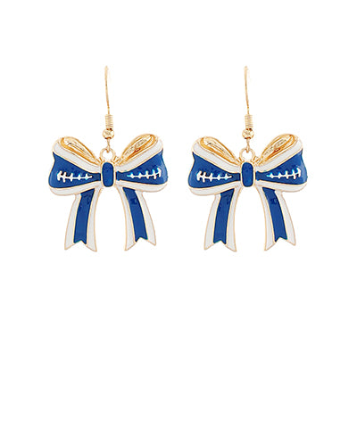 GameDay Football Bow Earrings