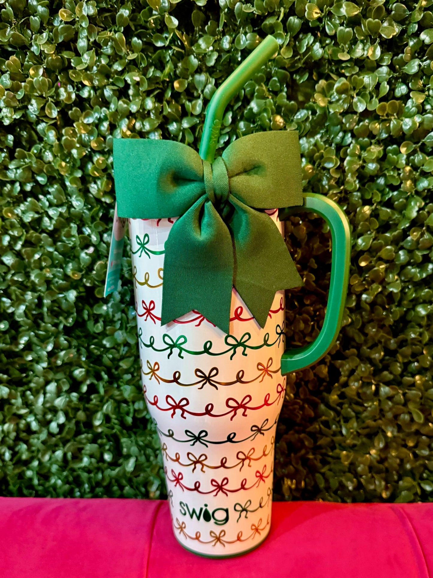 SWIG Christmas Bows Mega Mug 40oz