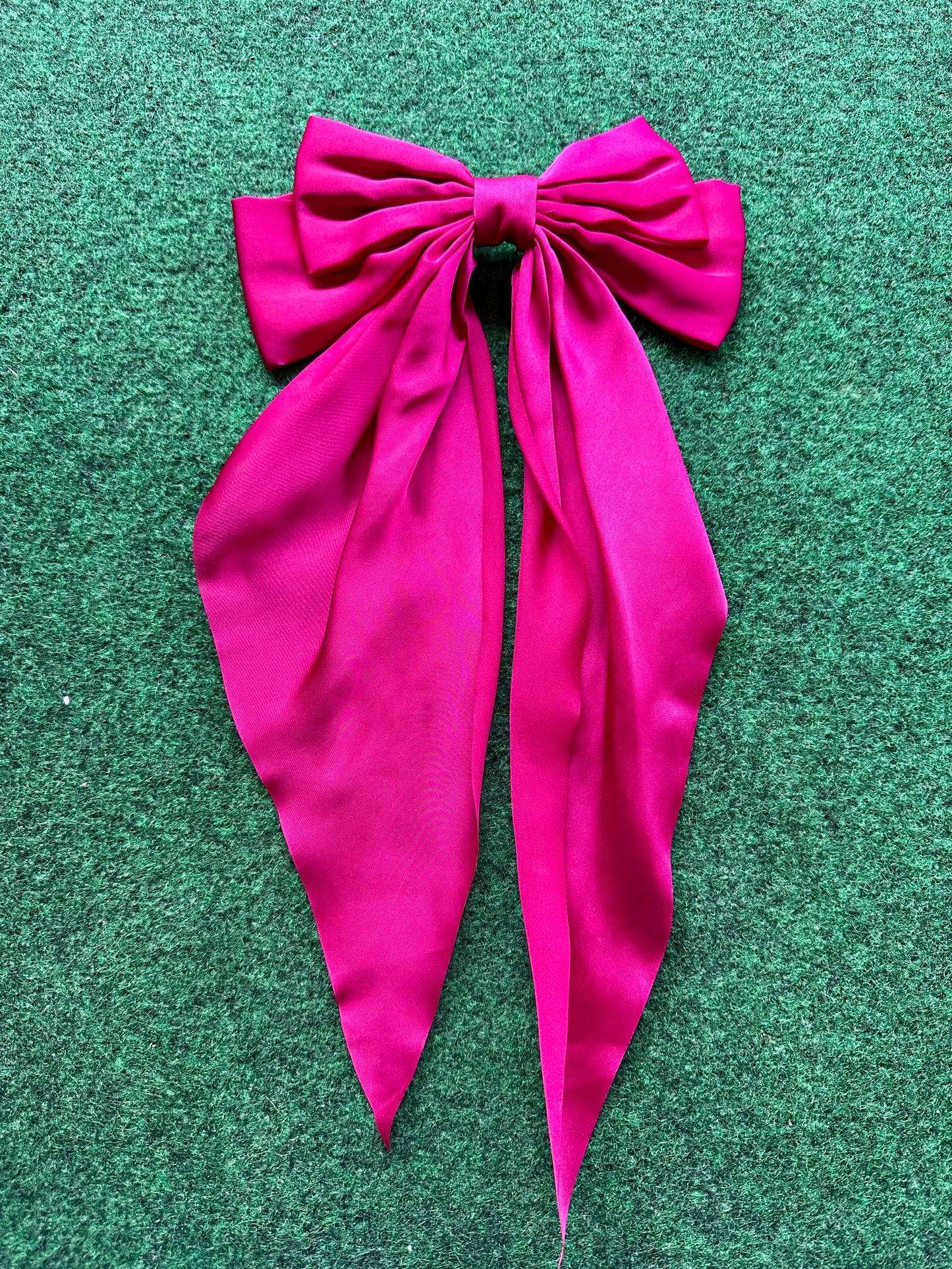 Fuchsia Bow Barrette