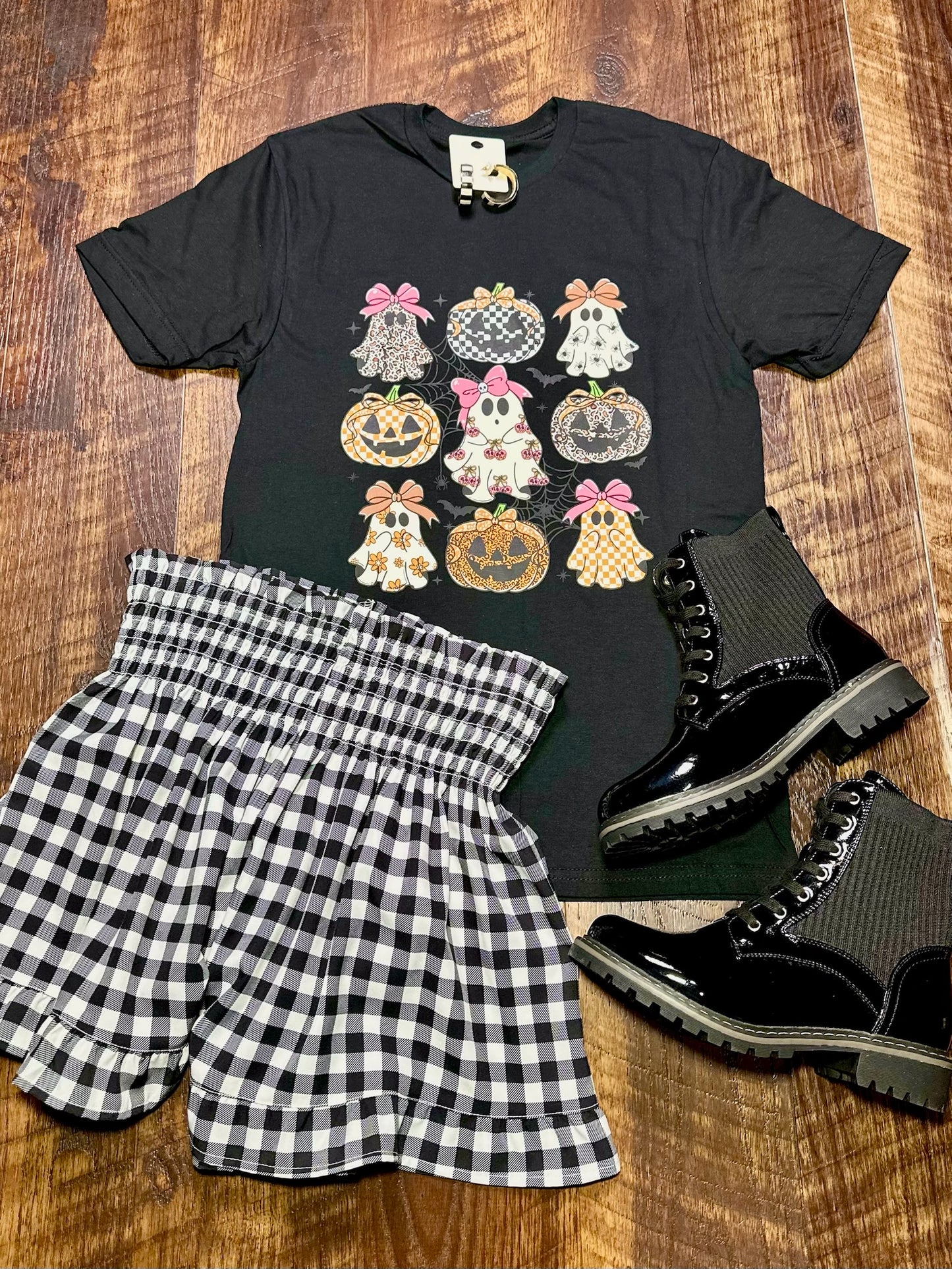 Coquette Multi-Print Ghost & Jack O’ Lanterns T-Shirt