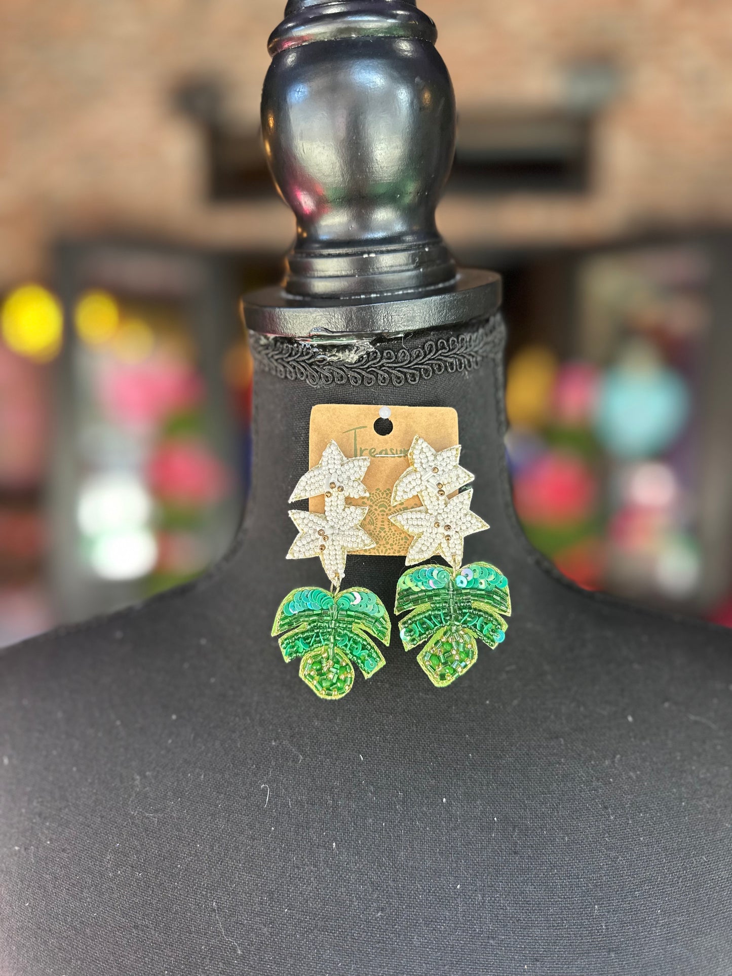 Tropical Flower Earrings