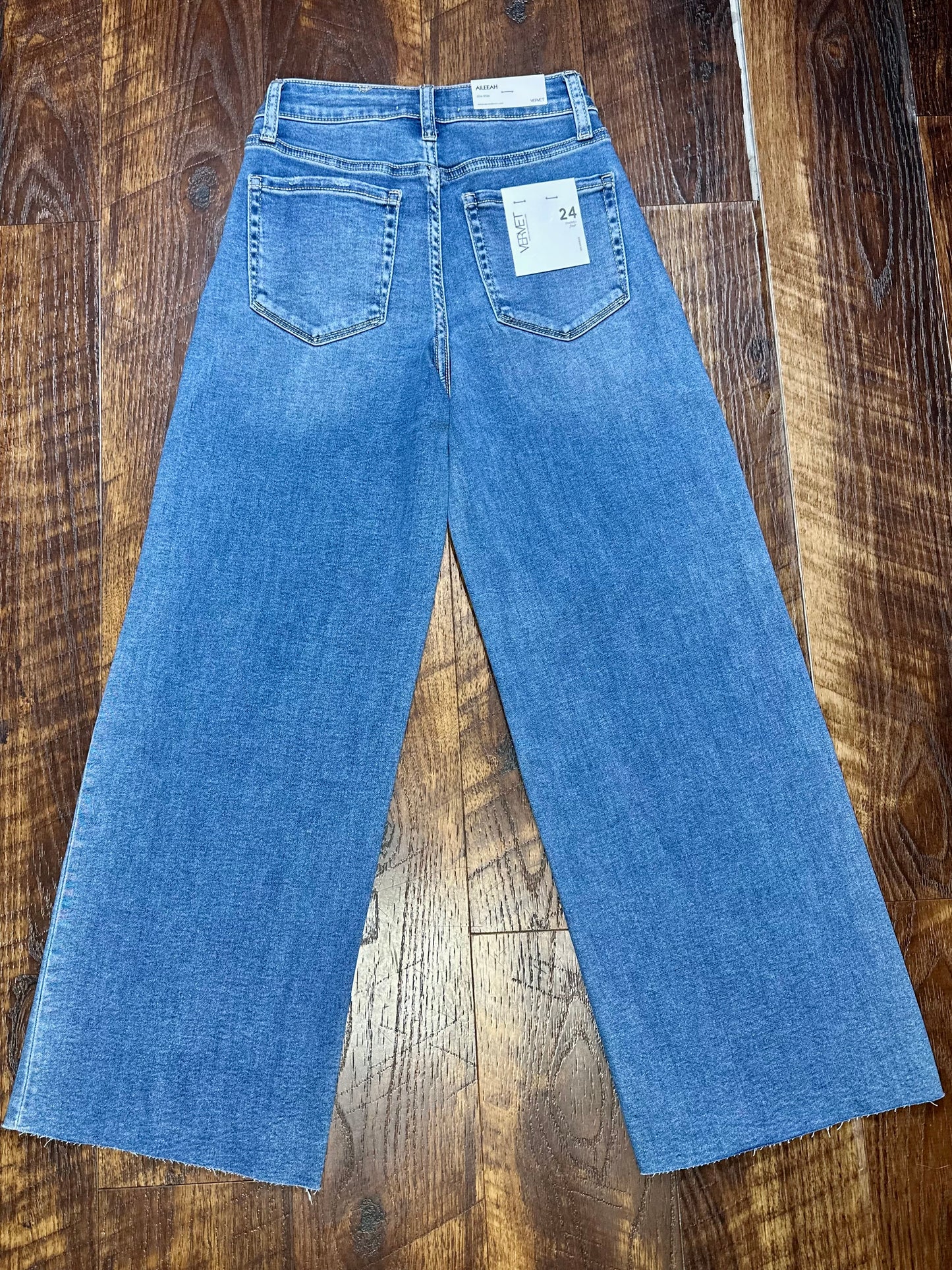 Vervet High Rise Crop Slim Wide Jeans