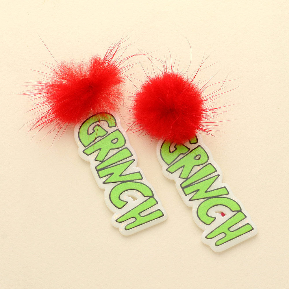 Pom Pom GRINCH Earrings