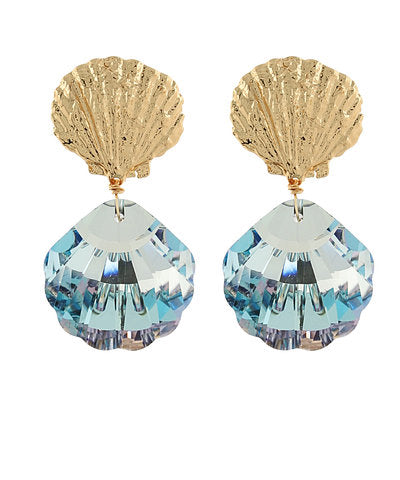 Shell Jewel Drop Earrings