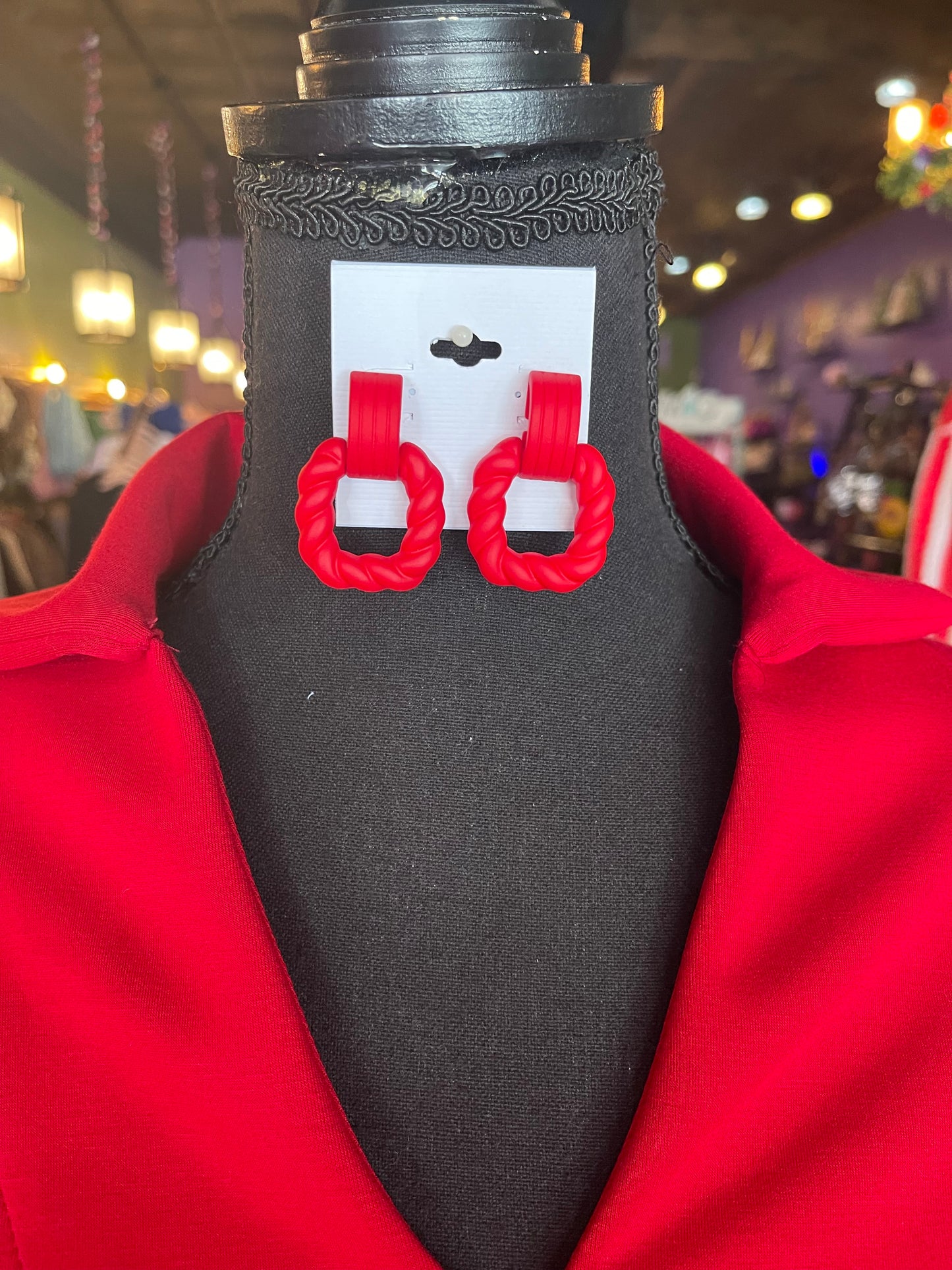 Red Scuba Modal Top & Bottoms Set