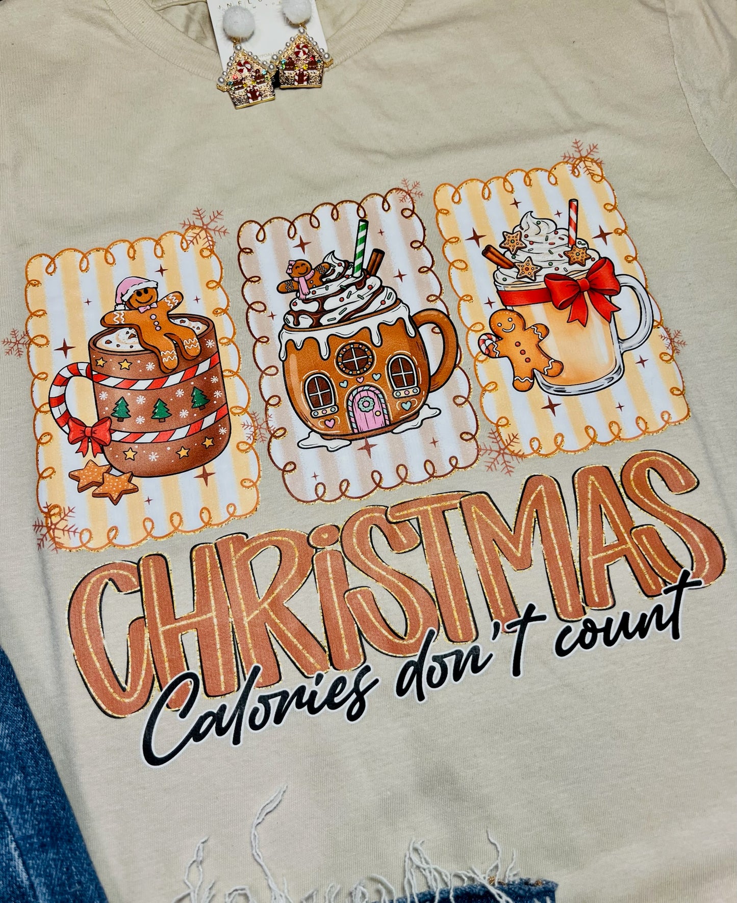 Christmas Calories Don't Count Gingerbread Tee