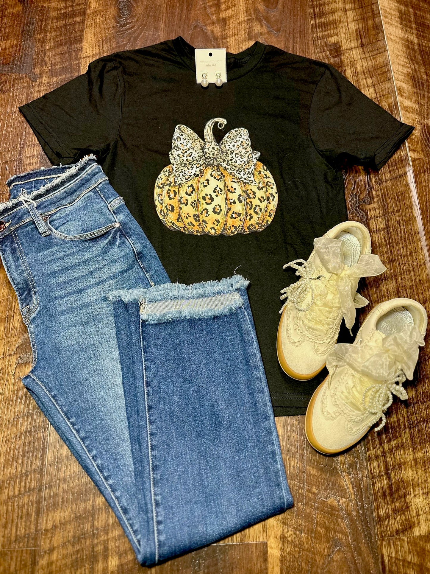 Coquette Leopard Pumpkin T-Shirt