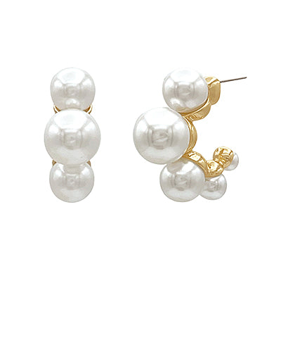 Pearl Studded Hoops