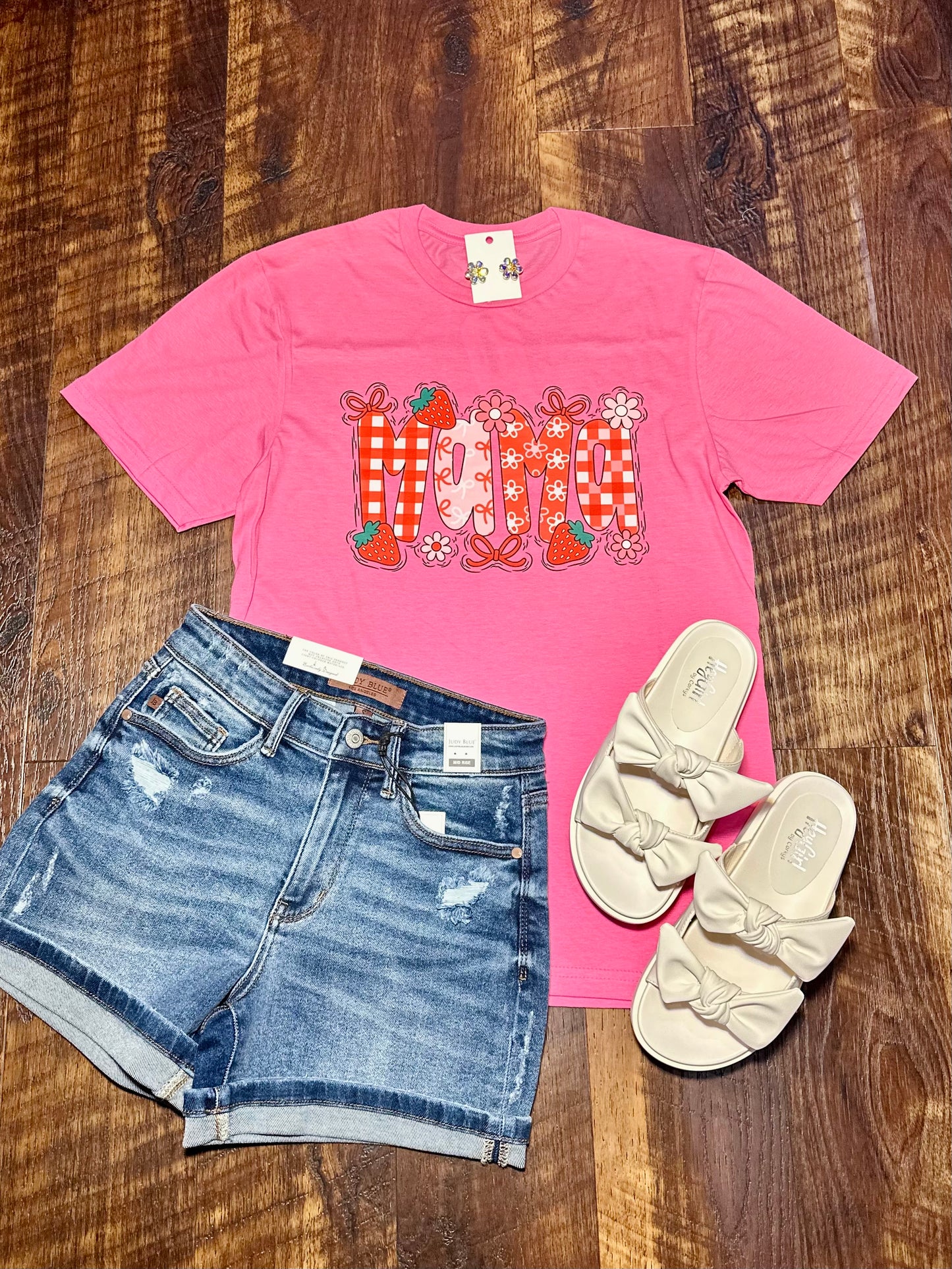 Strawberry Printed “ Mama ” T-shirt