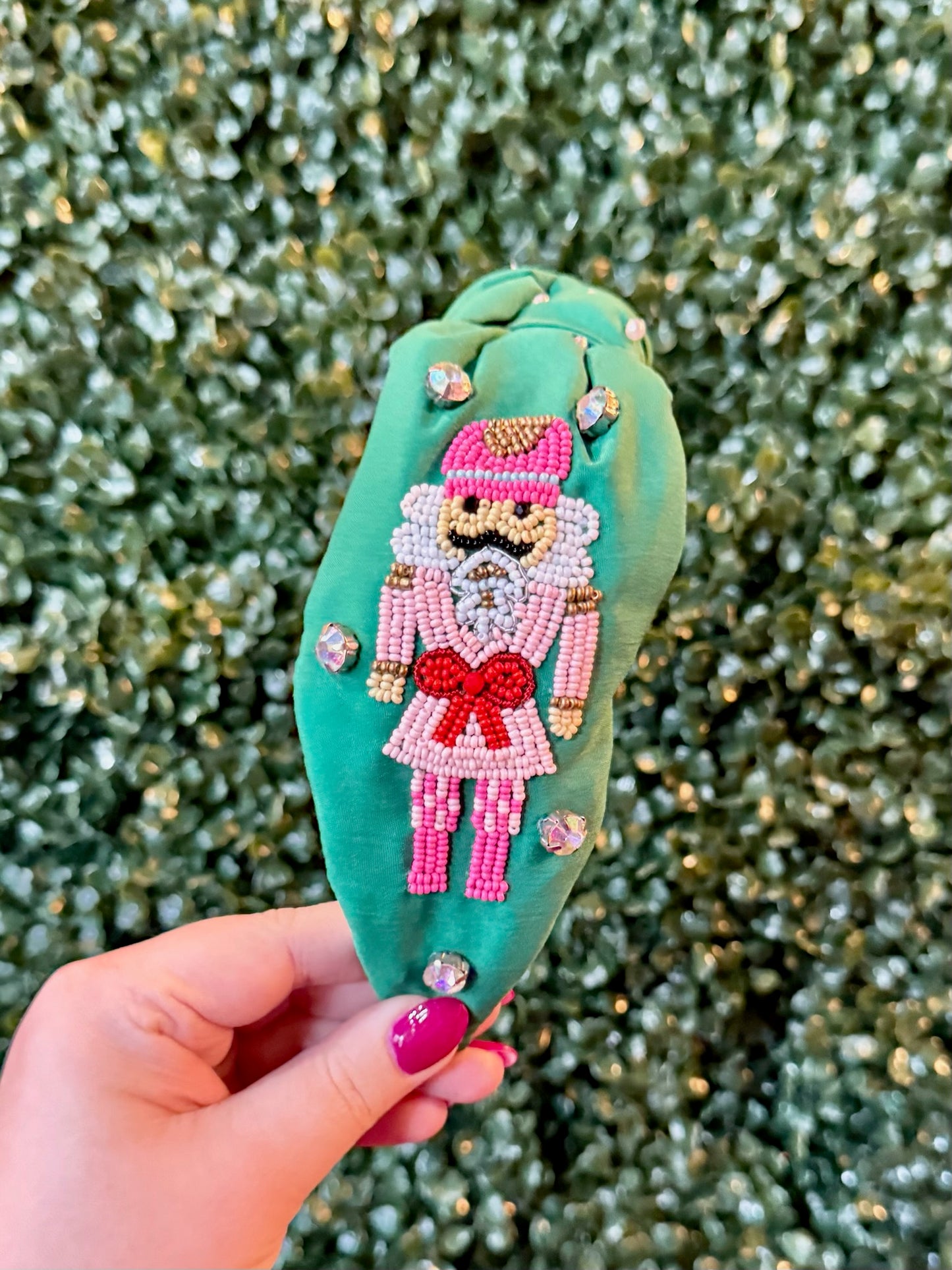 Green & Pink Nutcracker Headband