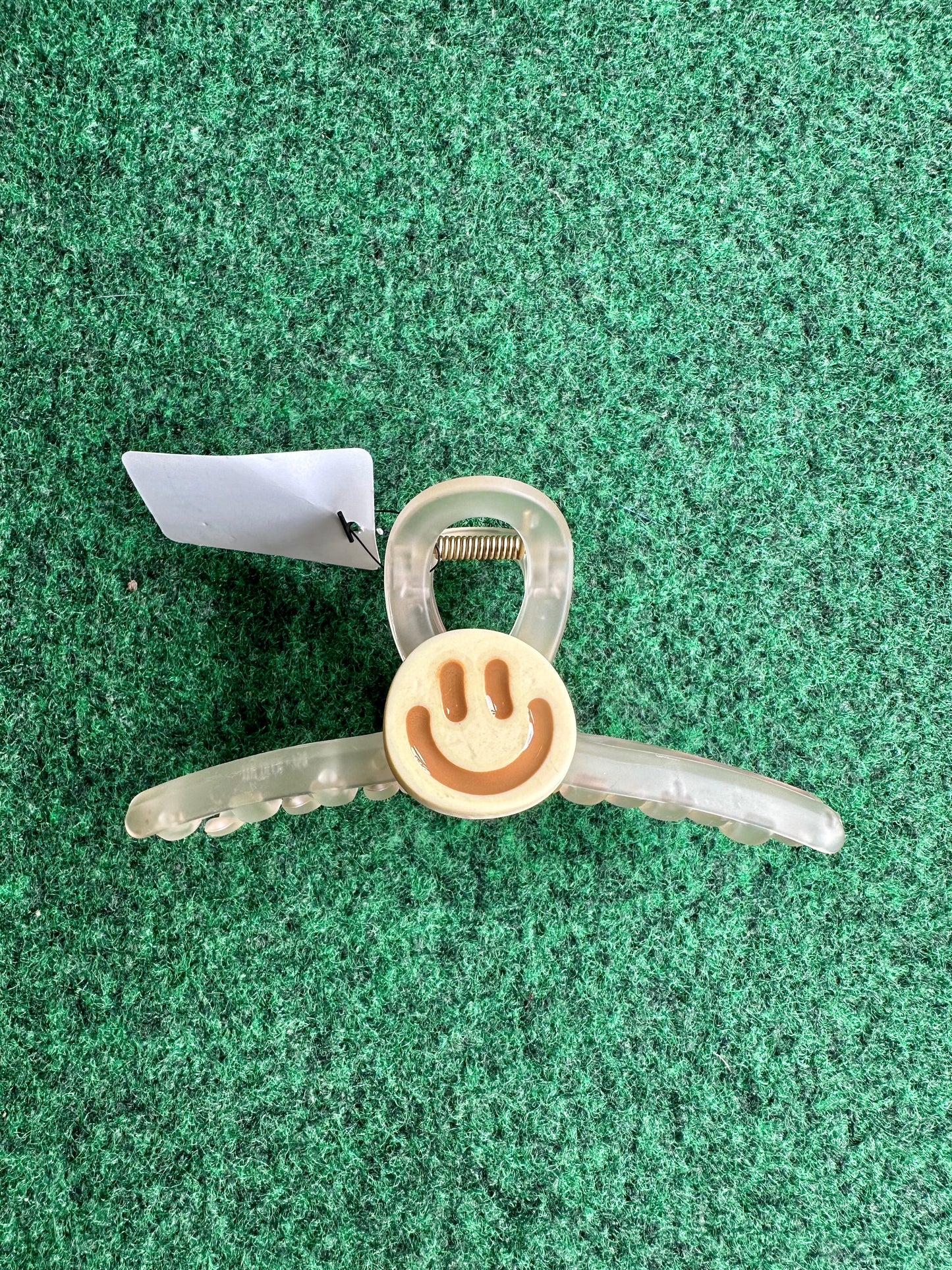 Smiley face hair clips