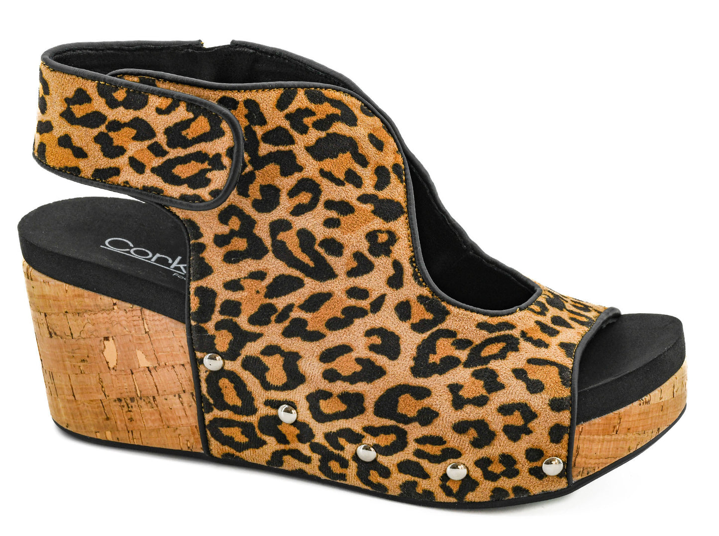 Corky’s Frisky Leopard Wedges