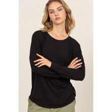 Load image into Gallery viewer, Black Long Sleeve Basic Top
