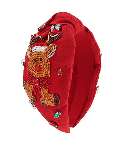 Rudolph Top Knot Headband