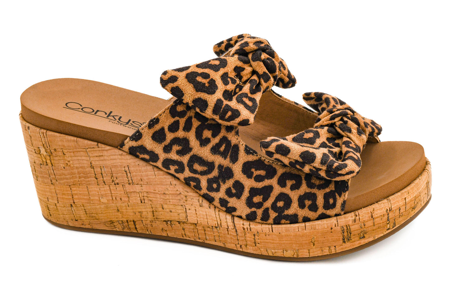 Corky’s Bowed Up Leopard Wedges