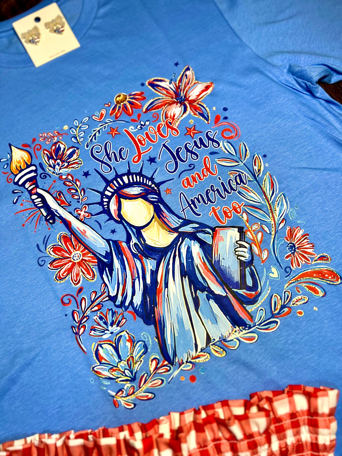 She Loves Jesus and America Too T-Shirt