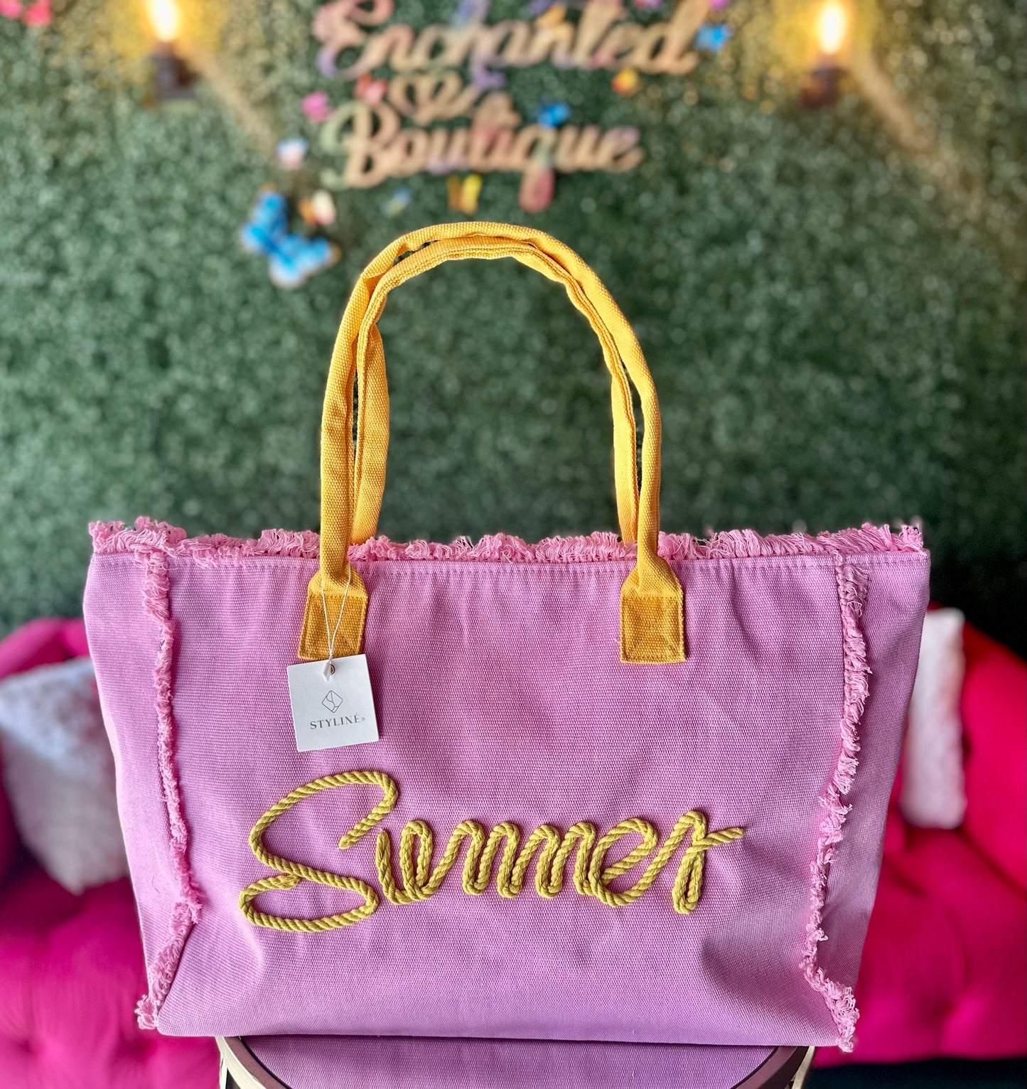 Pink “Summer” Tote Bag