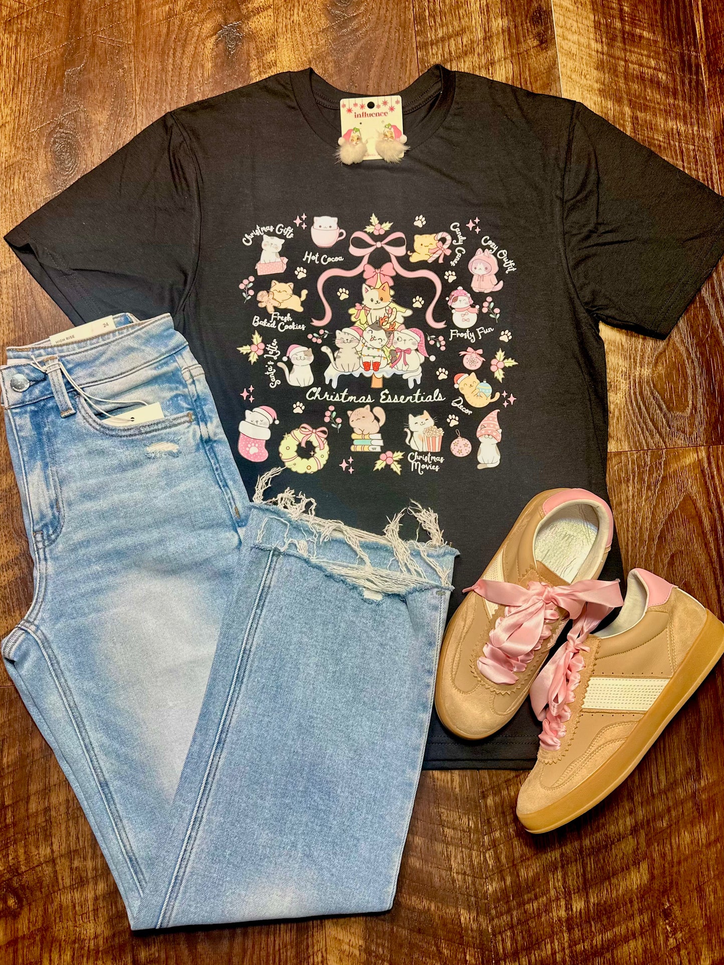 Cat Christmas Essentials T-Shirt