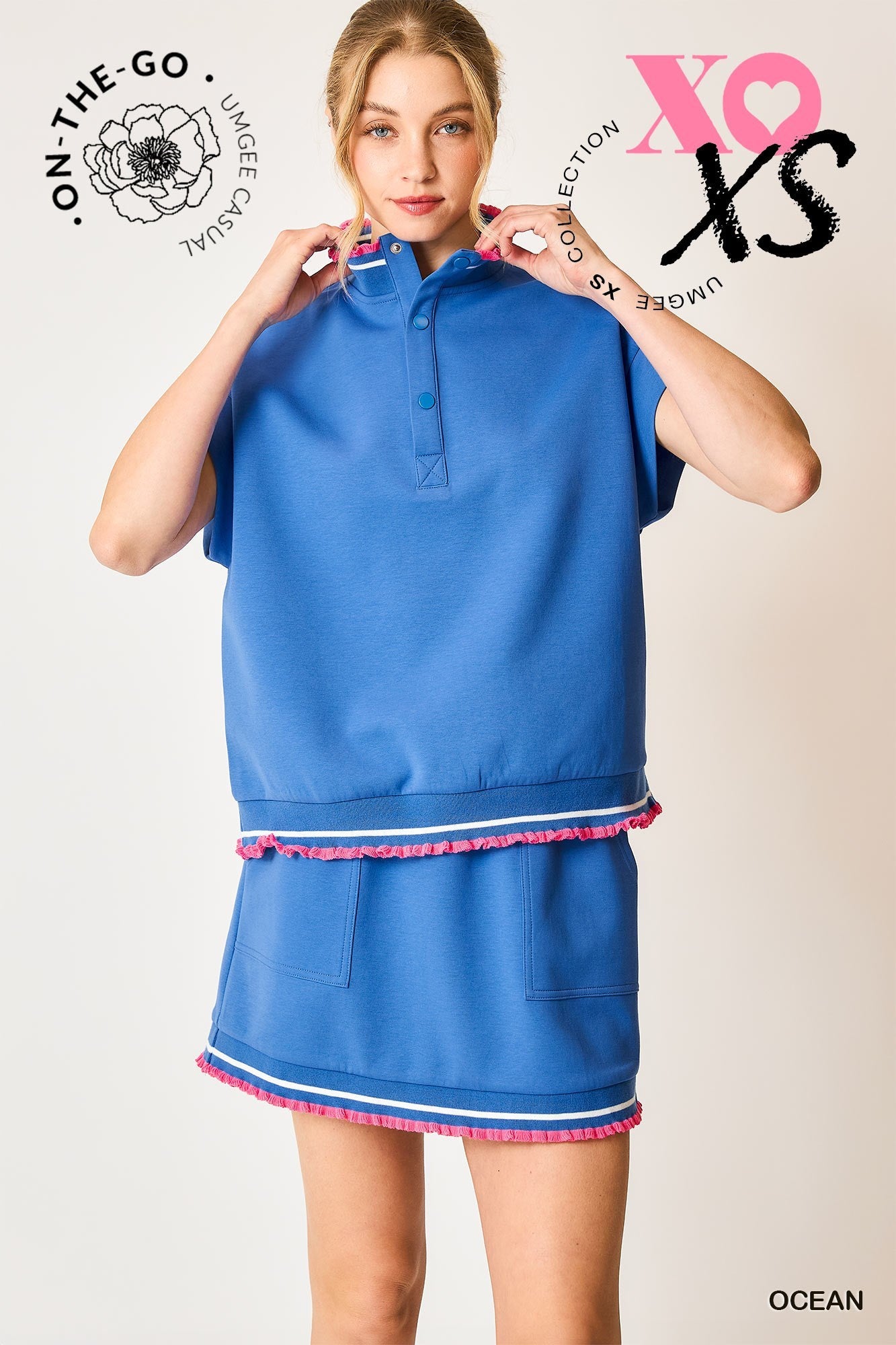 Luxeknit Ruffle Trim Pullover & Skirt Set