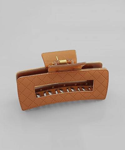 Quilted Rectangle Claw Clips