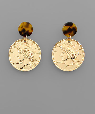 Gold Coin Earrings