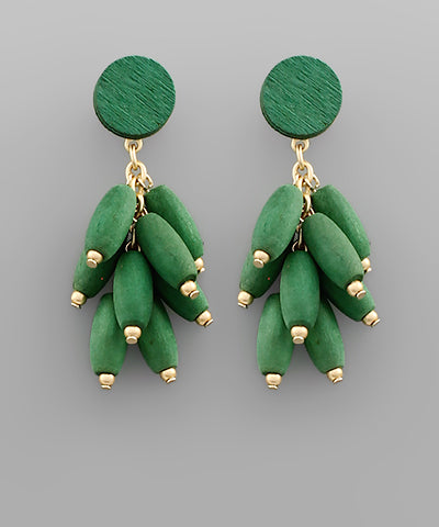 Multi Wood Charm Earrings