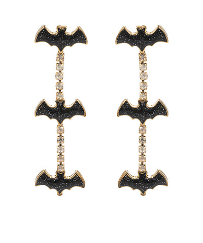 Rhinestone Bat Dangles