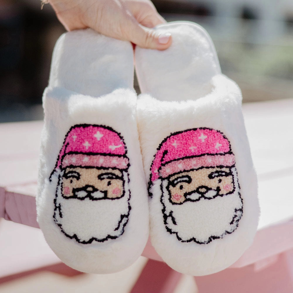 Santa Face Slippers