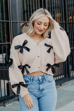 Load image into Gallery viewer, Bow Knit Cardigan Sweater