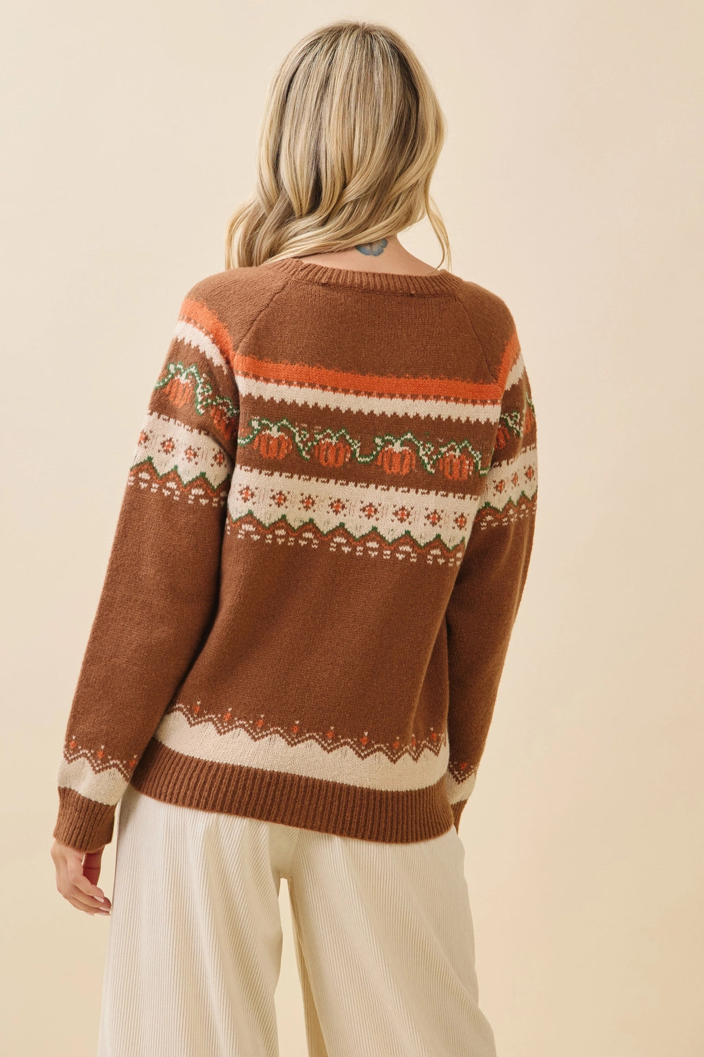 Autumn Pumpkin Knit Sweater