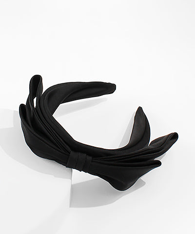 Black Side Double Bow Headband