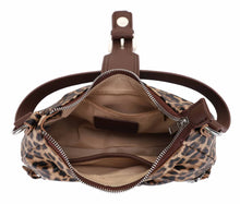 Load image into Gallery viewer, Leopard Print Buckle Baguette Shoulder Bag