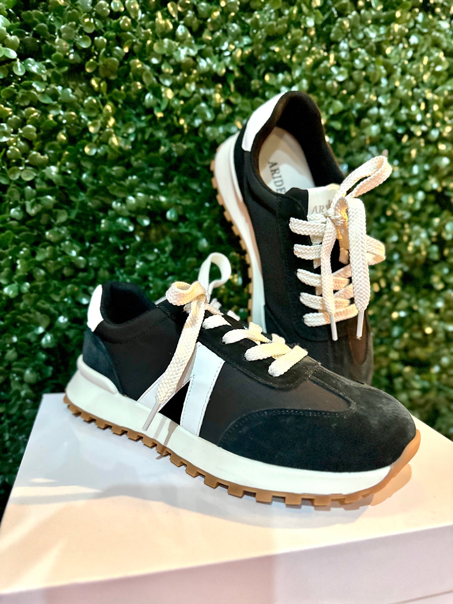 Black & White Air Rider Sneakers