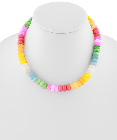 Multicolor Semi-Precious Stone Necklace