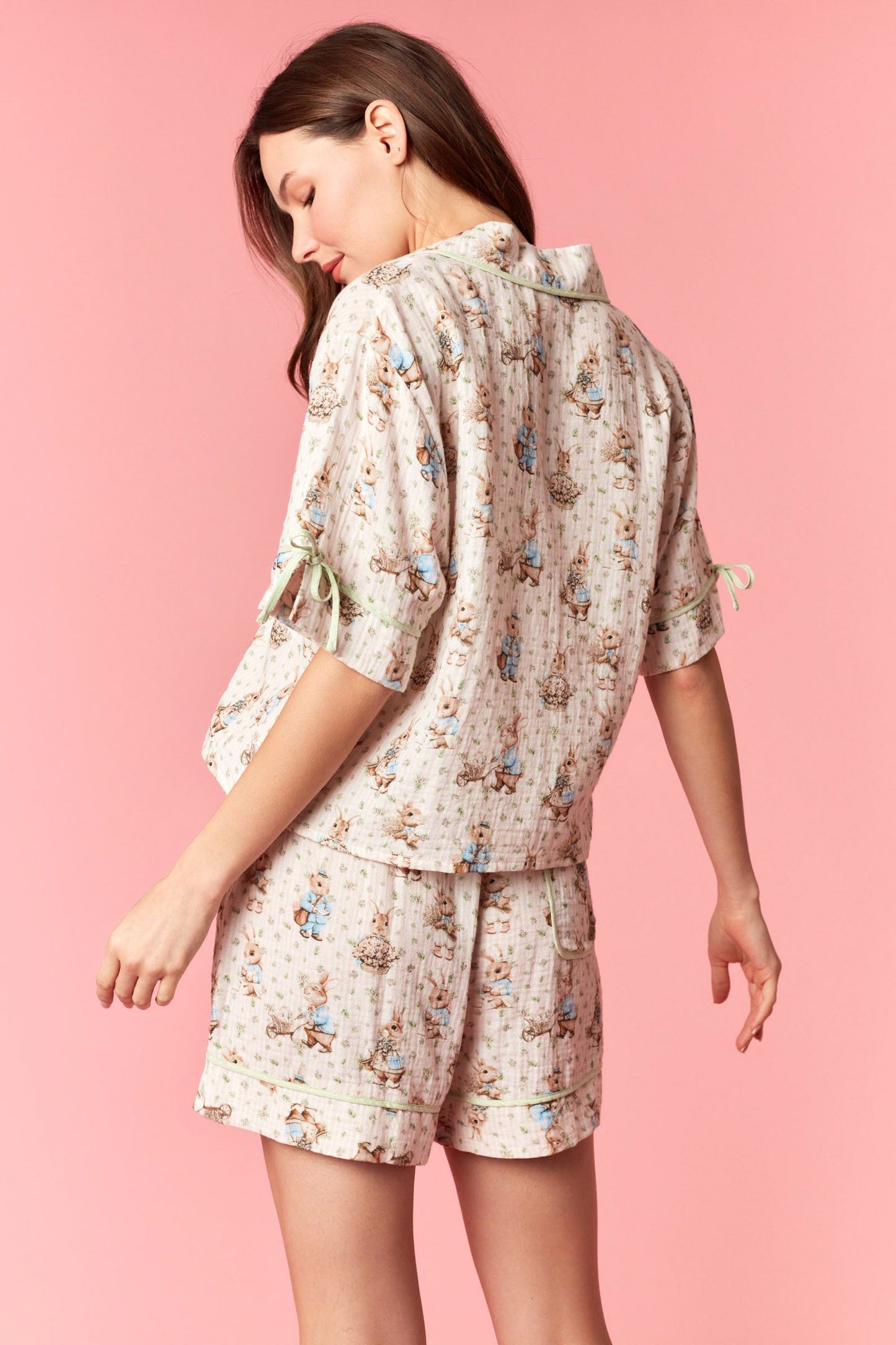 Bunny Print Pajama Set