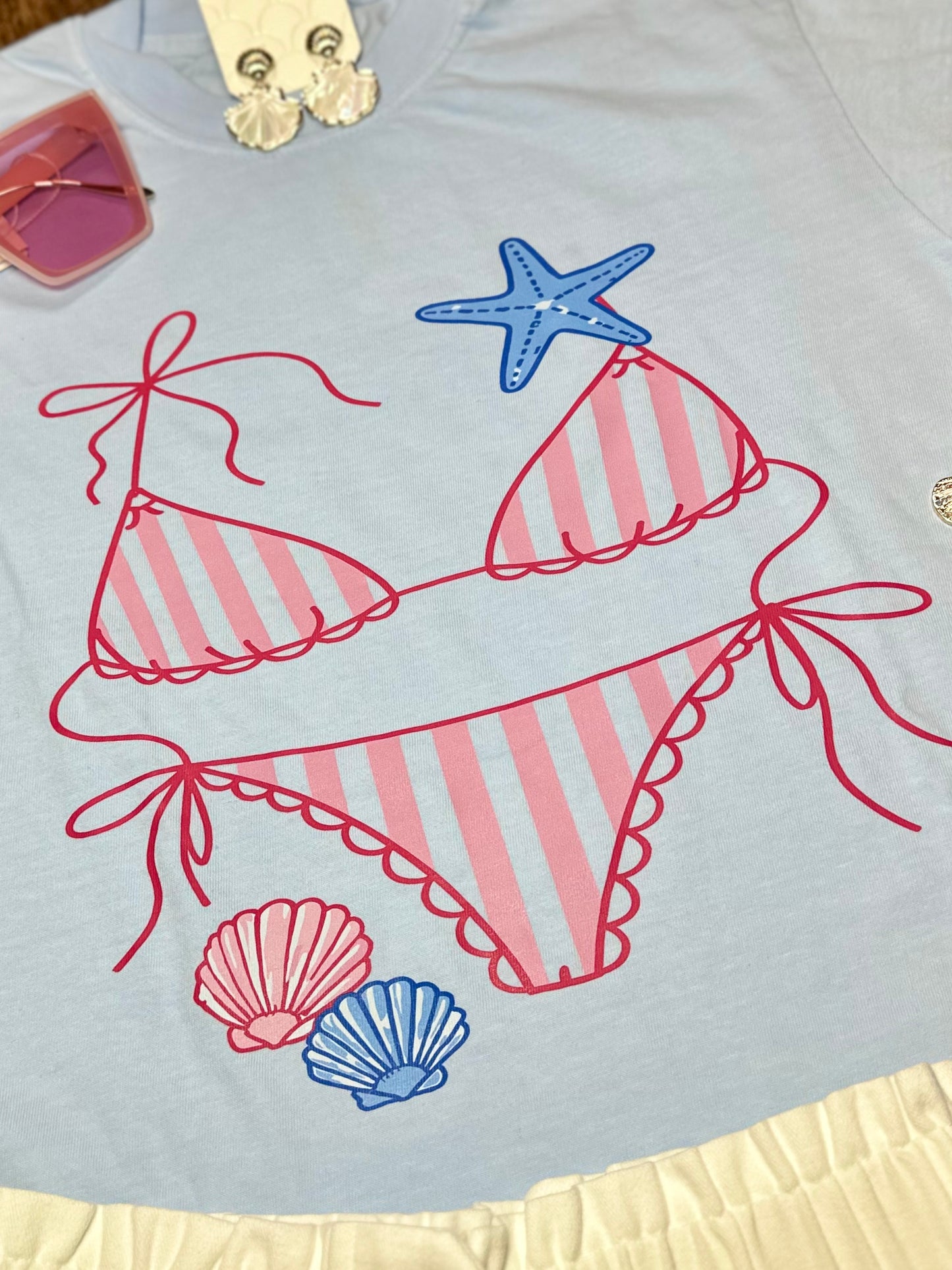 Comfort Colors Striped Bikini T-Shirt