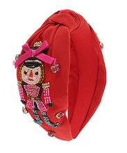 Load image into Gallery viewer, Beaded Nutcracker Top Knot Headbands
