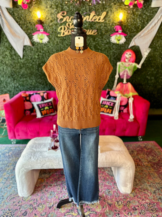 Cinnamon Cable Knit Sweater