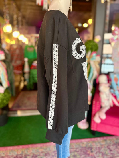 Black & White GAME DAY Pullover