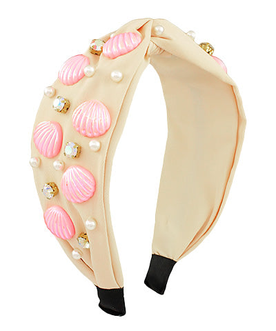 Pearl & Shell Embellished Headband