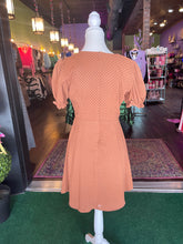 Load image into Gallery viewer, Brown Polka Dot Collared Mini Dress
