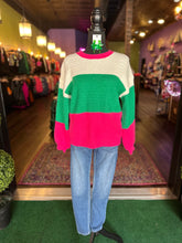 Load image into Gallery viewer, Multicolor Color block Sweater
