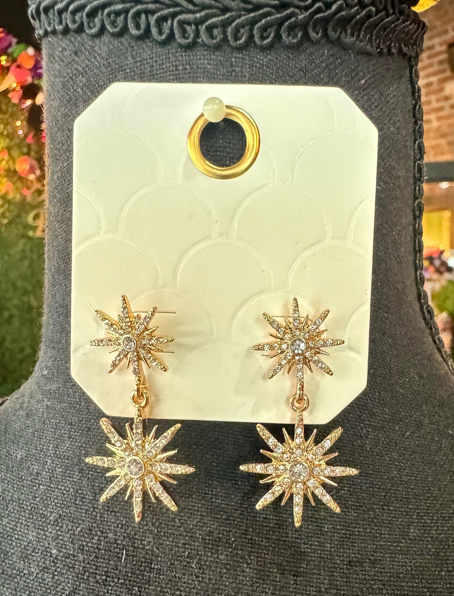 Rhinestone Starburst Earrings