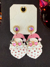 Load image into Gallery viewer, Jeweled Santa Dangles

