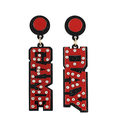 Red & Black GAME DAY Earrings