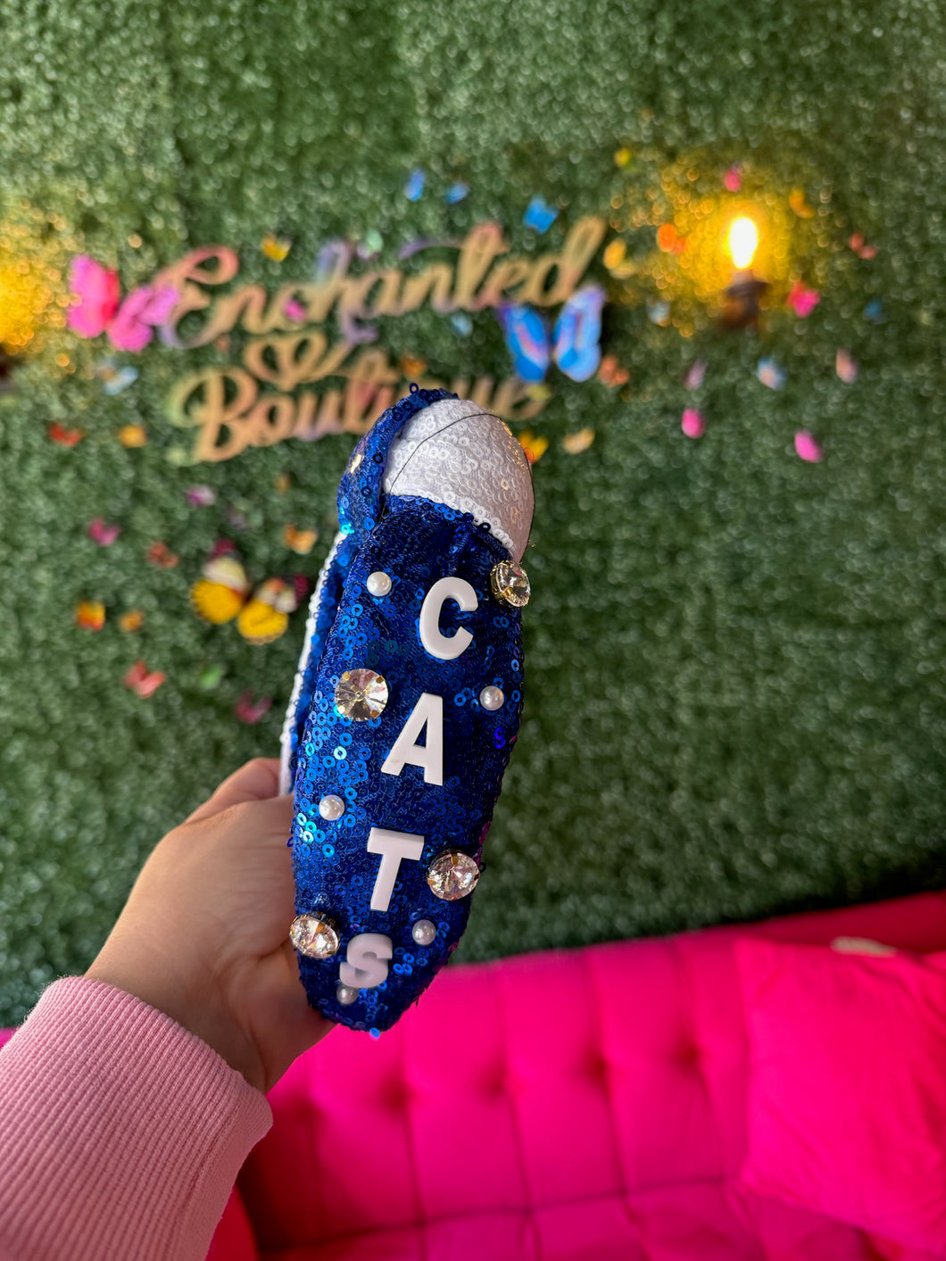 Cora’s Den Sequin Cats Headband