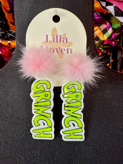 Pom Pom GRINCH Earrings