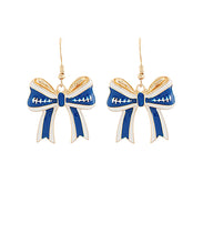 Load image into Gallery viewer, GameDay Football Bow Earrings
