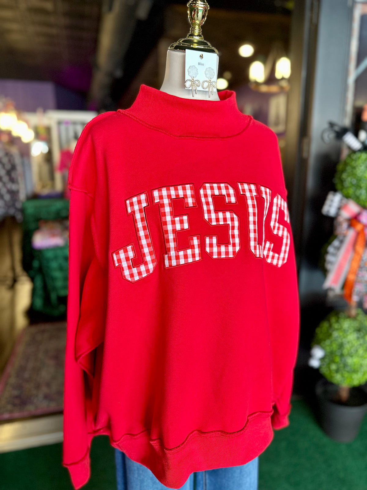 Jesus Mock Neck Sweatshirt